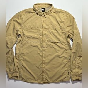 Men’s REI Co-op Safari Nylon Long Sleeve Vented Button Down Shirt, Large Tall